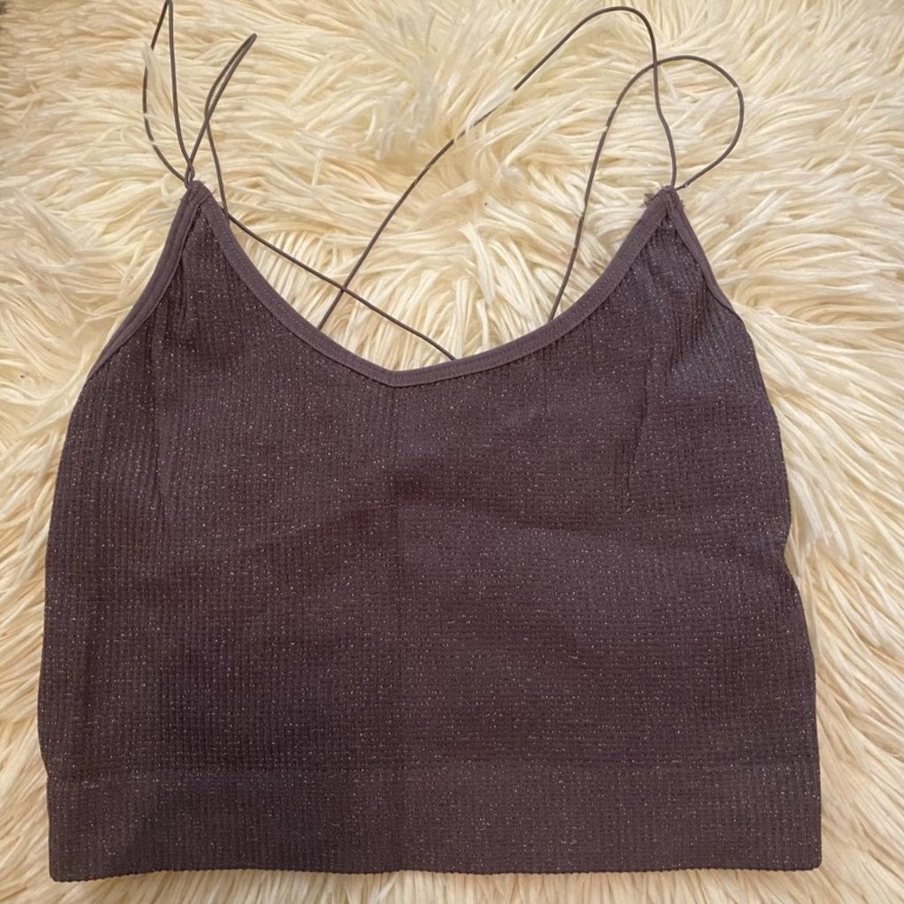 grey sparkle cami top
